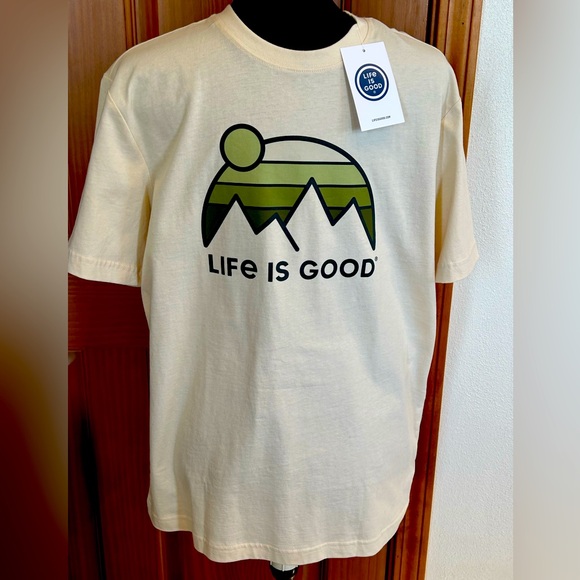 NWT LIFE IS GOOD sS(men) tees x2-unisex-earth tones-nice quality 💯cotton - Picture 4 of 9